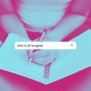 Journal image with search box. Search is for for Who is sh burgess?